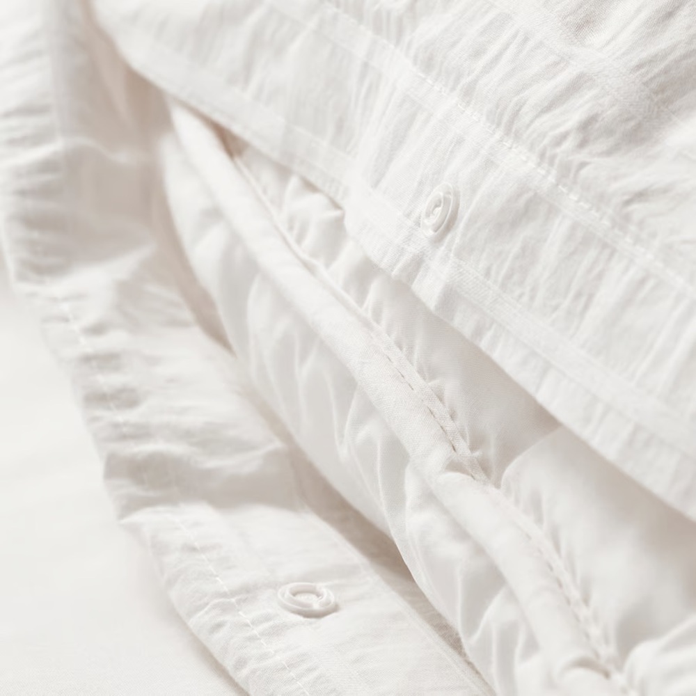 100% Cotton Elegant White Duvet Set - Picture 4 of 11